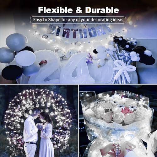 20 Pack LED Fairy Lights Battery Operated,7FT 20 LED Waterproof Mini Twinkle String Lights Battery Powered for Christmas M...