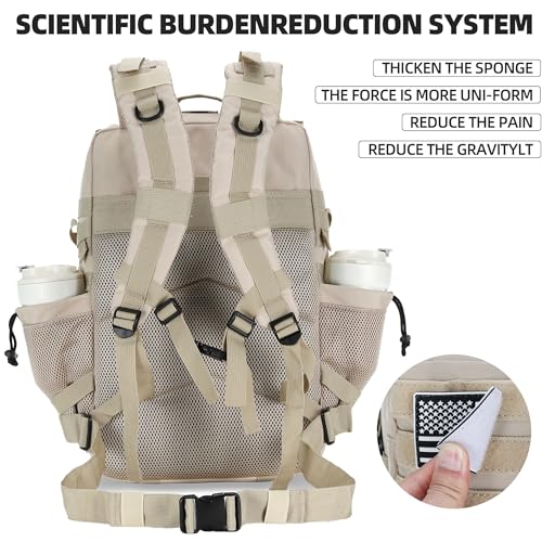 Lovelinks21 45L Tactical Assault Backpack 3 day assault pack with Molle Waterproof backpack Rucksack for Tactical Backpack...