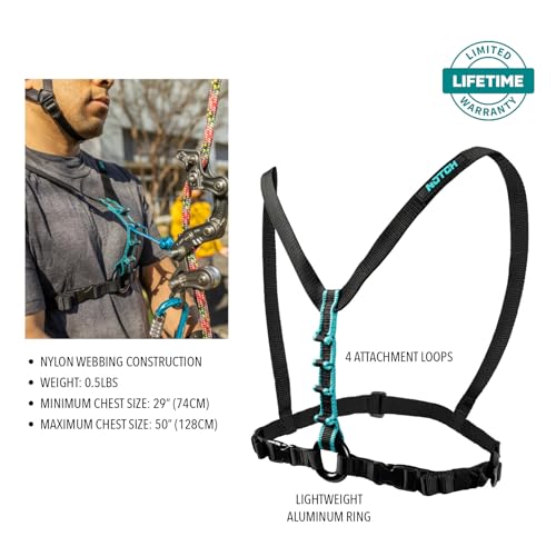 Notch Chester SRS Chest Harness Purpose Built for SRT Climbing, made from Lightweight and Durable Nylon Webbing, Multiple ...