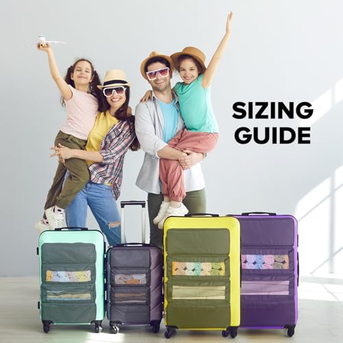 Suitcase Organizer, Travel Luggage Organizer Hanging Shelves Packing Cube Closet/Collapsible Portable Travel Organizer for...