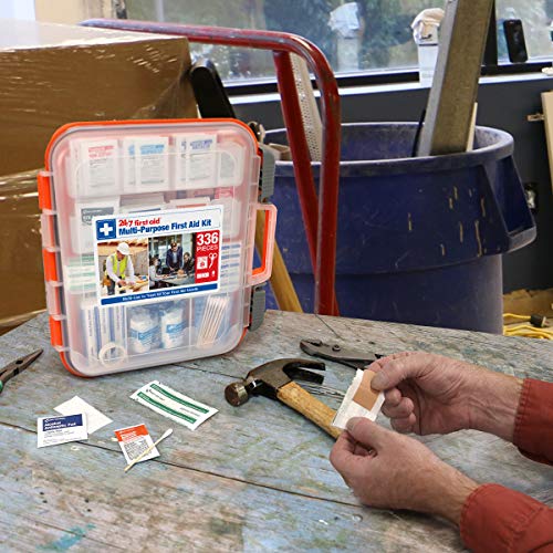 24/7 First Aid OSHA Compliant First aid Kit, All-Purpose 100-Person Emergency First Aid Kit for Business, Home, and Car in...