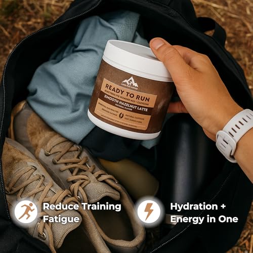 Ready to Run: Electrolytes + Caffeine Powder Mix by Long Run Co. [HAZELNUT LATTE] — 600mg Electrolytes, 50mg Caffeine, Onl...