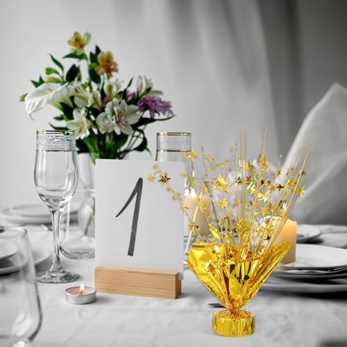 6 Pcs Metallic Foil Spray Centerpiece Star Table Decoration Gold Centerpieces Decors with Star Burst Table Centerpieces fo...