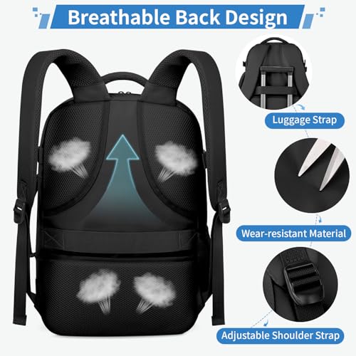 ZOMFELT Travel Backpack for Women Men, Carry on Backpack, TSA 15.6 inch Laptop Backpack Flight Approved, Personal Item Tra...
