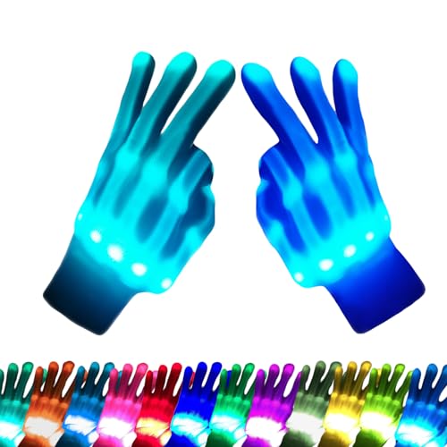 COLEDRE Kids Toys 12 Colors LED Gloves Cool Toys Gifts for Age 5-7 8-12 Years Old Boys Girls Stocking Stuffers Kids Teens ...