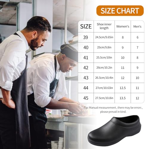 Keroius Unisex Non Slip Food Service Shoes, Waterproof Oil Resistant Kitchen Work Clogs, Comfortable Nursing Nurse Shoes, ...