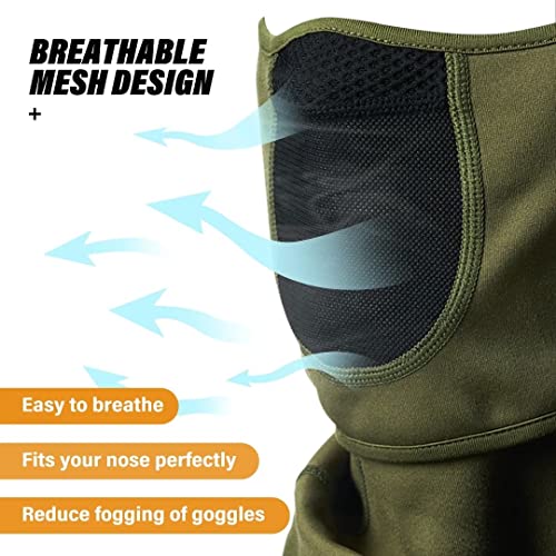 SAITAG Balaclava Ski Mask Warm Face Mask for Cold Weather Winter Skiing Snowboarding Motorcycling Ice Fishing Men