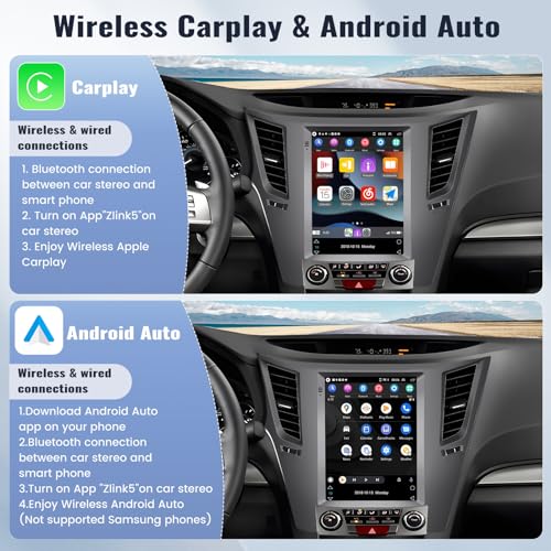 SIXWIN 2G+64G Android Car Stereo for Subaru Outback Legacy 2010-2014 9.7 Inch Touch Screen Car Radio with Wireless Apple C...