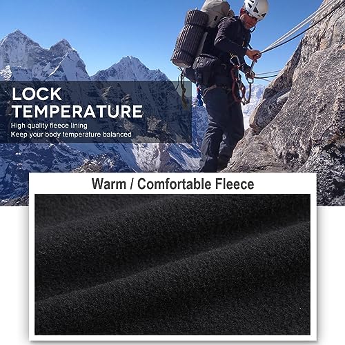 Toomett Men's hiking Snow Pants Skiing Winter Insulated Fleece lined Outdoor Water Repellent camping,walking,fishing