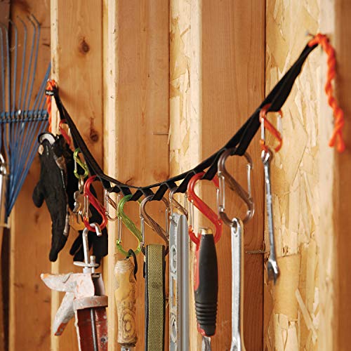 Nite Ize GearLine Hanging Organization System - Gear Ties for Camping, Hiking & Outdoor Activities - Webbing Line with S-B...