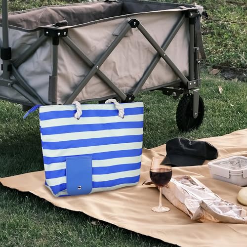 LUWOO Wine Tote Bag with Hidden Drink Dispenser Spout, Beach Wine Cooler Bag, Leakproof Insulated Wine Purse Carrier with ...