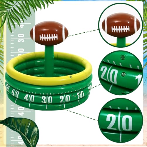 Bencailor 2 Pcs Inflatable Football Cooler for Parties Blow up Drink Rugby Cooler Party Decorations Football Party Supplie...