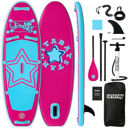 Kids Paddle Board with SUP Accessories, Child Paddle Board Durable, Lightweight, Stable Design, Wide Non-Slip Deck, 7ft 7....