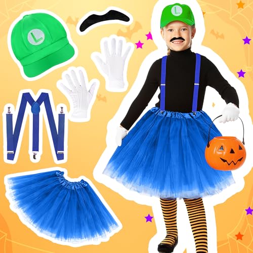 Yreird Halloween Costumes Accessories for Adults Women, 2025 Halloween Costume Accessories Set with Hats Tulle Skirts Button