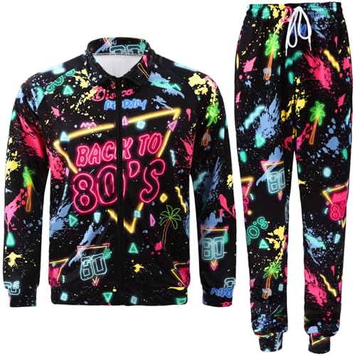 Mepase Retro 80s 90s Outfit for Men Side Taping Sportswear Urbanwear Streetwear Casual Long Sleeve 90s Tracksuit for Jogger