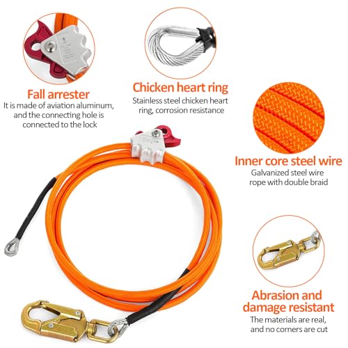 Clakioom Tree Climbing Gear, Tree Climbing Spikes, Tree Climbing Gear with Adjustable Climbing Straps and Steel Core Flip ...