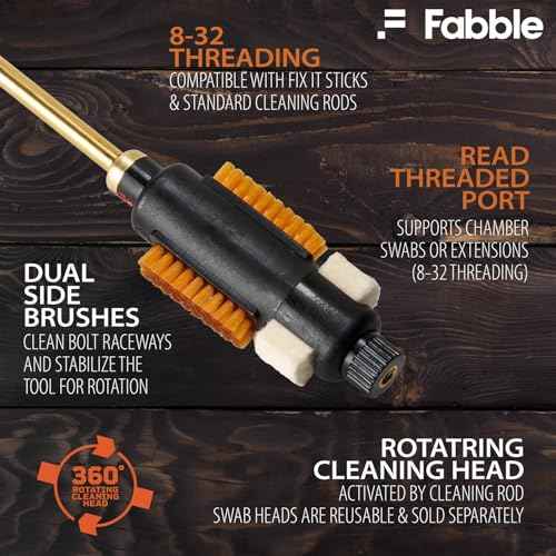 Fix It Sticks Quick Action Brush for Model 700s Bundle with 5 Replacement Swabs and Premium Black Microfiber Utility Cloth ? Complete Cleaning Kit for Bolt-Action Platforms