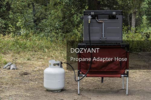 DOZYANT 15 Feet Propane Adapter Hose 1 lb to 20 lb Converter Replacement for QCC1 / Type1 Tank Connects 1 LB Bulk Portable...