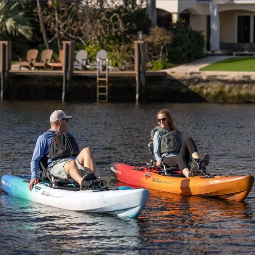 Old Town Ocean Kayak Malibu ePDL+ 120 Solo Sit-on-Top Recreational Kayak with Motor Power-Assisted Pedal and Cruise Contro...