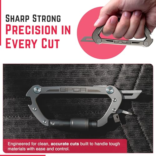 GPCA Multi-Tool Carabiner Clip D Ring Key Chain - Heavy Duty Key Clip for Keys, Small Carabiner Clip, Carabiner Heavy Dut...