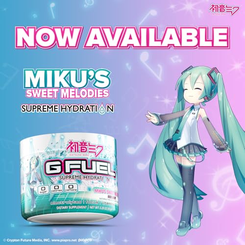 G Fuel Sweet Melodies Supreme Hydration, Electrolyte Powder Mix for Energy & Focus, Sugar and Caffeine Free Supplement wit...