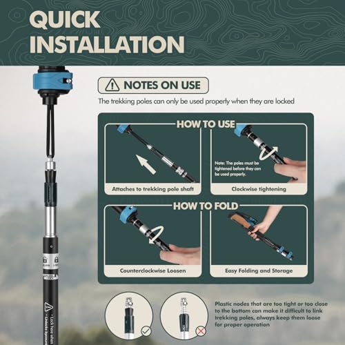 GPTCAMP Walking Sticks,Trekking Poles Collapsible Hiking Poles,Lightweight Folding Travel Walking Pole for Men Women,2pc A...