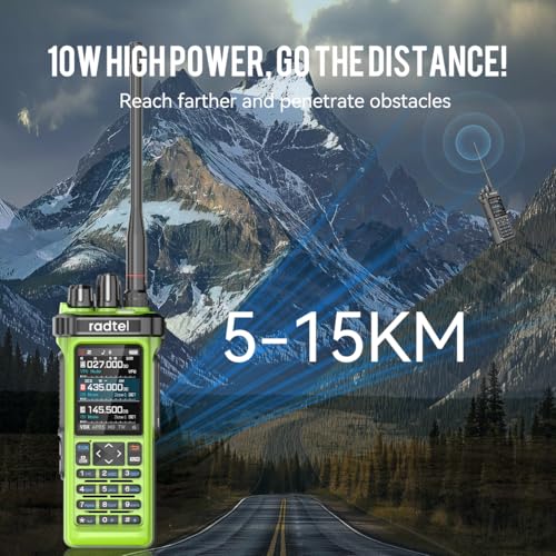 Radtel RT-950 PRO Ham Radio TX GPS/APRS, 10W Walkie Talkie Long Range Handheld Two Way Radio, AM/FM/CB/SW/MW/LW RX, Blueto...