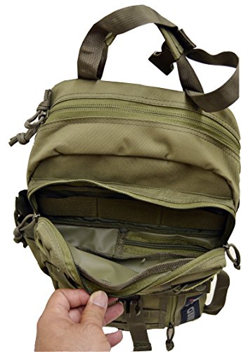 EXPLORER B8-OD Tactical Hydration Pack Ready Backpack with Molle & Chest Strap, OD