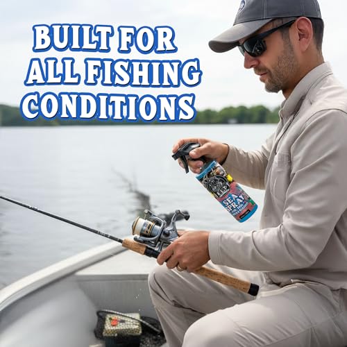 Salty Captain Sea Spray – Fishing Reel Cleaner Spray 500ml – Salt Remover for Rods, Reels & Tackle – Prevents Rust & Corro...