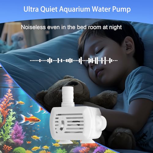 Wireless Induction Aquarium Small Water Pump For Fish Tank,Ultra Quiet 4.5w Fountain Submersible Pump With Adjustable Flow...