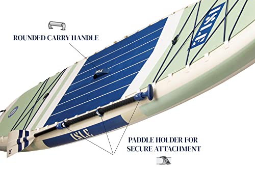 ISLE 2in1 Kayak & Paddle Board Bundle - Stand Up Paddle Board & Kayak, Incl. Seat, Paddle, Pump, Bag, 11.6 x 35.5 x 6 in -...