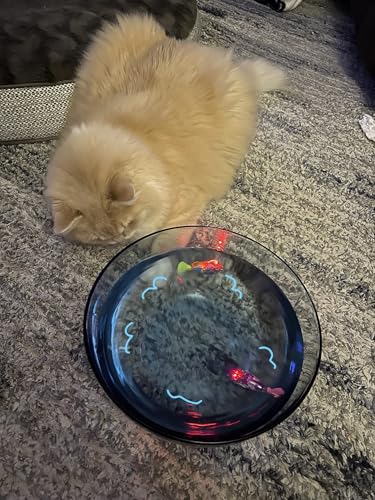 Swimming Fish Toy for Cats,Glowing Waterproof Cat Water Toy with Adjustable Speed and Realistic Motion,Twist Tail in a Lif...