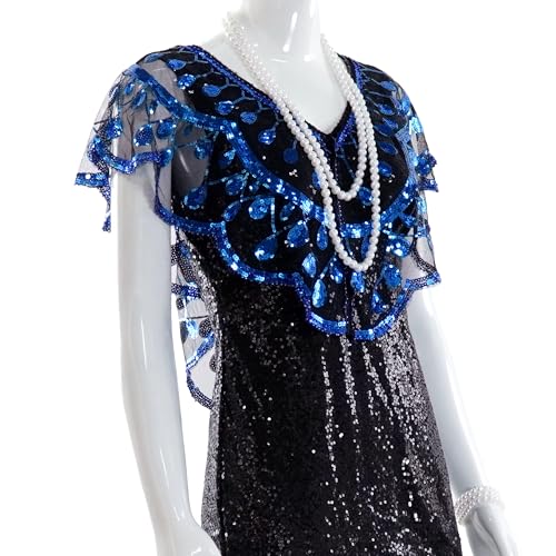 Baisdan 1920s Shawl for Women Gatsby Dress, Flapper Shawl with Beads Set, 1920s Accessories for Women, Roaring 20's Costume