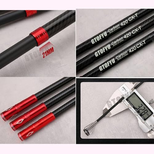 GTOFYU Telescopic Fishing Rod, Carbon Fiber Travel Surf Rod, Spinning Power Lure 2-9Oz, 20-50LB，Medium-Heavy Throwing Surf...