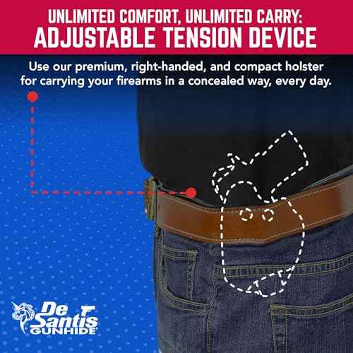 DeSantis Cozy Partner IWB Gun Holster - Compact Holster for Pistols, Concealed Carry, Fits Standard 1911 Models 4-5"" from COLT, S&W, SIG SAUER, Ruger, Kimber, Springfield - Right Hand Draw, Black