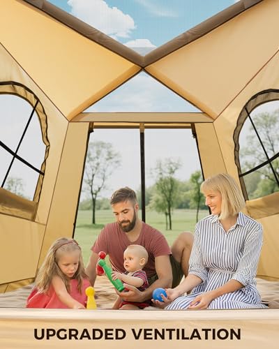 Trakiom Inflatable Tents for Camping 2-4 Person, Easy Set Up Camping Tent with Automatic & Manual Pump, Waterproof Blow Up...