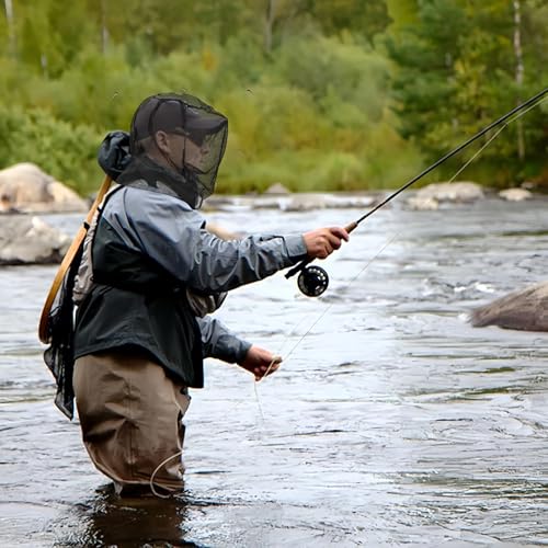 Premium Mosquito Head Net with Drawstring - Extra Fine Mesh & Breathable Design for Camping, Hiking, Fishing | Adjustable ...