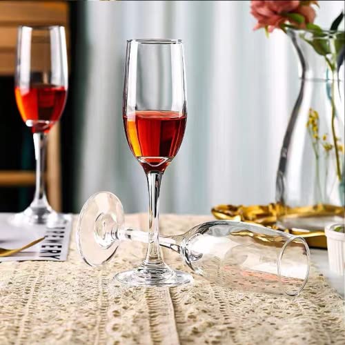 Ufrount 6oz Champagne Flute,Clear Champagne Glasses Set of 14,Elegant Stemmed Champagne Glasses Sparkling Wine Glasses for...