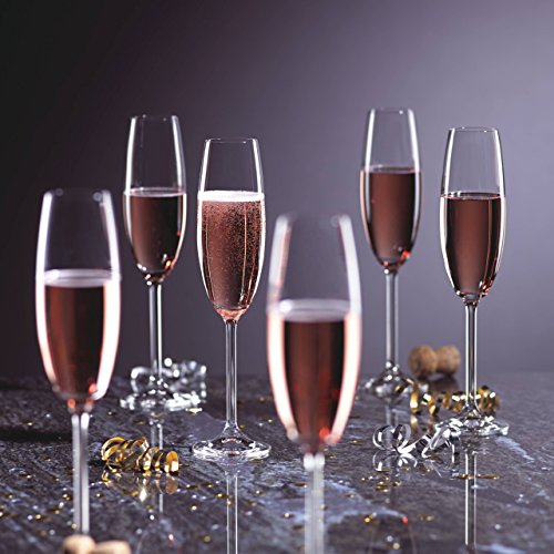 Lenox Champagne Flutes, Tuscany Classics 8 Oz Champagne Glasses Set of 6, 1.5 x 10-inch, Clear European Glass, Stemware, D...