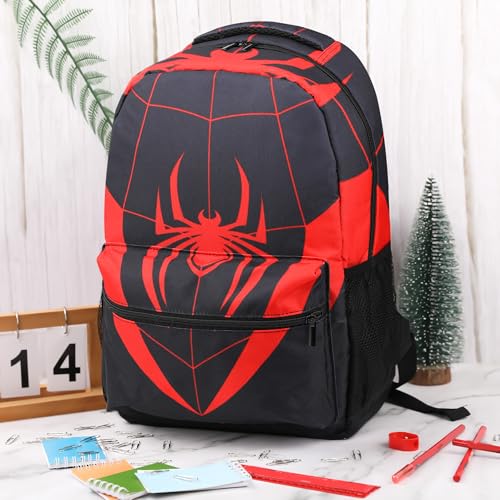 Rantonly Spider Backpack - 16.5 Inch Large Capacity Double-Shoulder Bag with Keychain and Accessories, Lightweight Waterpr...