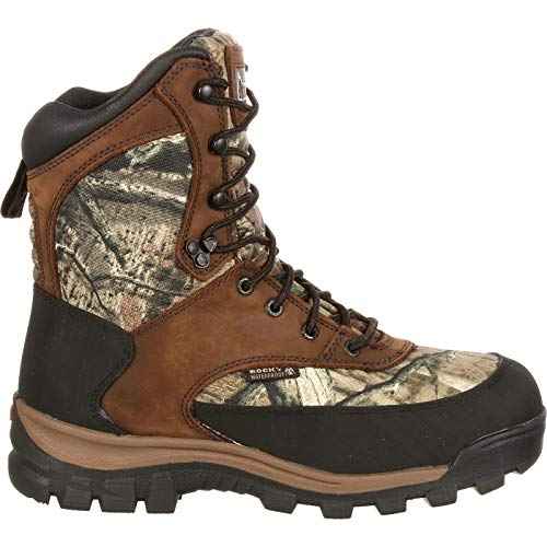 ROCKY Core Waterproof 800G Insulated Outdoor Boot, Brown And Mossy Oak Brk Up Inf, Size 8.5(ME)