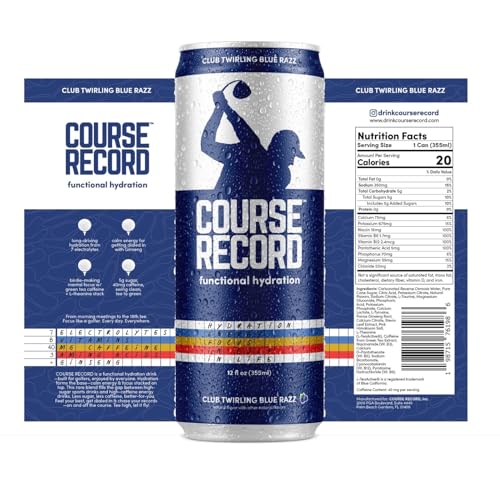 Functional Hydration Drink for Golfers – COURSE RECORD Variety Pack – Electrolytes, Calm Energy & Focus – Healthy Sports D...