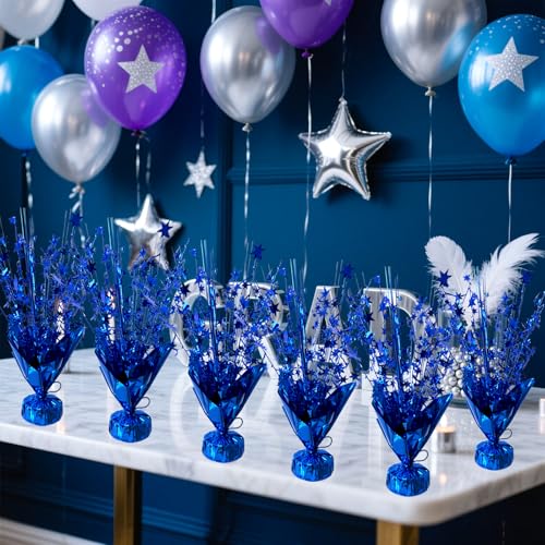 YinNorth 12 Pcs Metallic Foil Spray Centerpiece Party Star Table Decoration Brust Glitter Table Topper Decor for Birthday ...