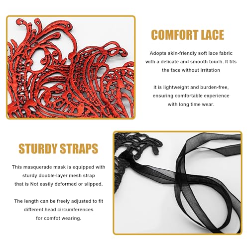 MYMENU Masquerade Masks for Women Lace Halloween Venetian Carnival Mask for Costume Cosplay Mardi Gras Party Ball