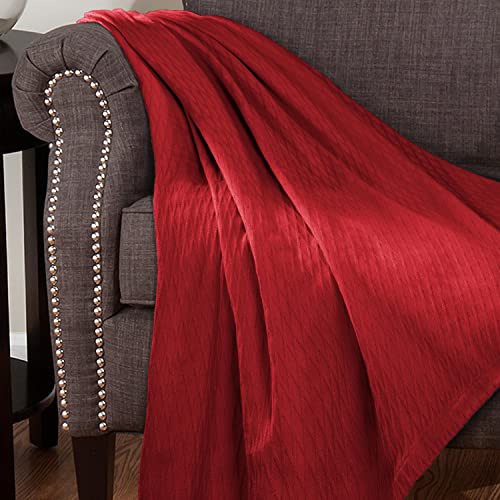 Superior Diamond Weave All-Season Cotton Blanket, Cover for Home, Couch, Bed, Soft, Warm Blankets, Boho Aesthetic, Comfy, ...