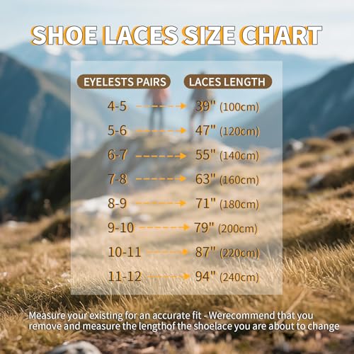Stepace Wave Round Boot Laces [2 Pairs] Heavy Duty Shoelaces,Work Boots & Hiking Shoes