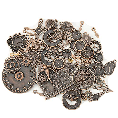 DAHI Steampunk Gears Metal Wristwatch Gear Charms Vintage Steampunk Gears Pendant Charms Gears Steampunk Pendant Metal for...