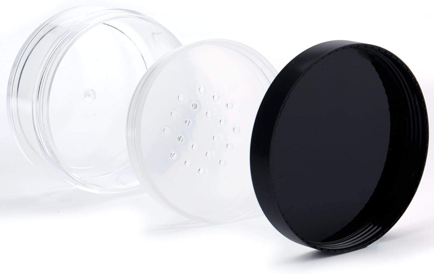 Dele 50g Plastic Empty Powder Puff Case Portable Makeup Case Travel Kit Blusher Cosmetic Makeup Containers with Sifter And Lids