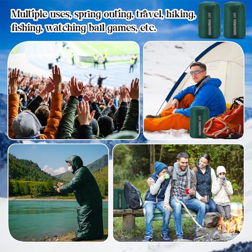 Macarrie Wearable Sleeping Bag for Adults with Sleeves and Hood, 74 Inch Long 0 Degree Cold Weather Insulated Weather Slee...