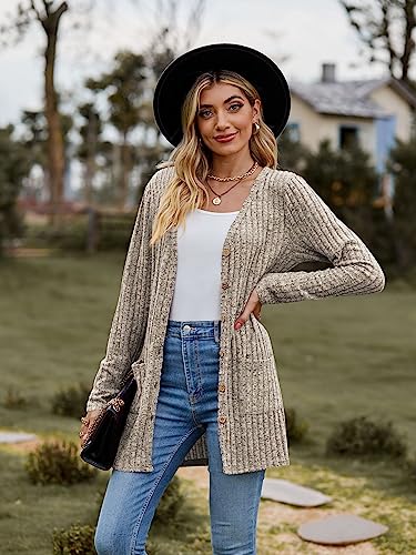 Witsmile Women’s 2025 Fall Fashion Cardigan Lightweight Soft Knit Cardigan for Women Long Sleeve Open Front Coat with Pockets